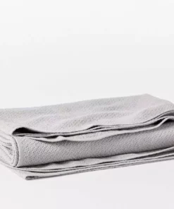 Coyuchi Honeycomb Blanket - Pewter Quilts + Blankets