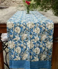 Ichcha Handcrafted Azul Table Runner