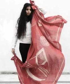 Ichcha Chakra Red Scarf Handcrafted