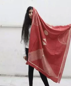 Ichcha Chakra Red Scarf Handcrafted