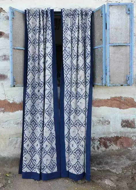 Ichcha Linocut Curtain Handcrafted 3 Ichcha Linocut Curtain Handcrafted