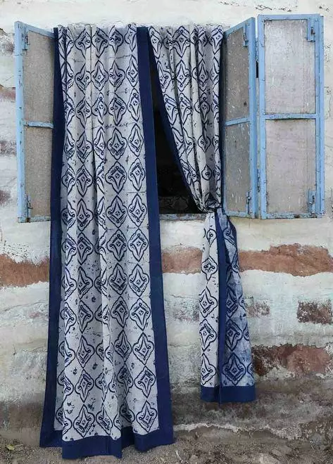 Ichcha Linocut Curtain Handcrafted 4 Ichcha Linocut Curtain Handcrafted