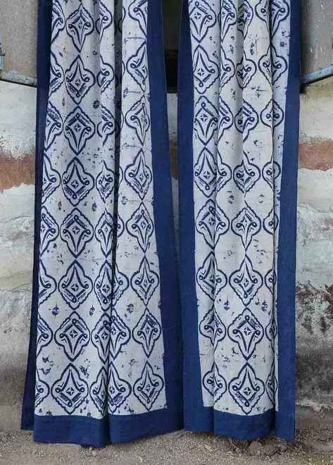 Ichcha Linocut Curtain Handcrafted 1 Ichcha Linocut Curtain Handcrafted