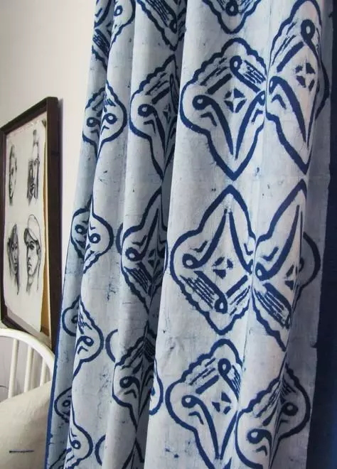 Ichcha Linocut Curtain Handcrafted 5 Ichcha Linocut Curtain Handcrafted