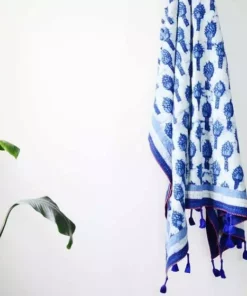 Ichcha Magnolia Throw Blanket Handcrafted