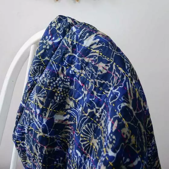 Ichcha Handcrafted Mahi Reversible Throw Blanket 3 Ichcha Handcrafted Mahi Reversible Throw Blanket