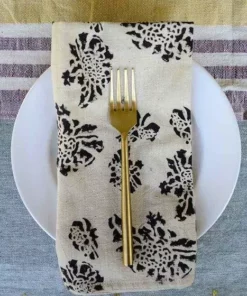 Ichcha Marigold Floral Napkin Set Handcrafted