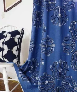 Ichcha Handcrafted Mumtaz Blue Curtain