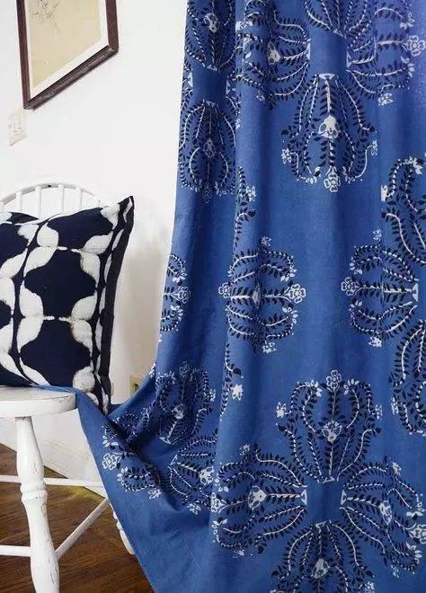 Ichcha Handcrafted Mumtaz Blue Curtain 2 Ichcha Handcrafted Mumtaz Blue Curtain