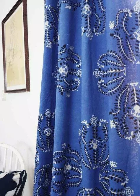 Ichcha Handcrafted Mumtaz Blue Curtain 3 Ichcha Handcrafted Mumtaz Blue Curtain