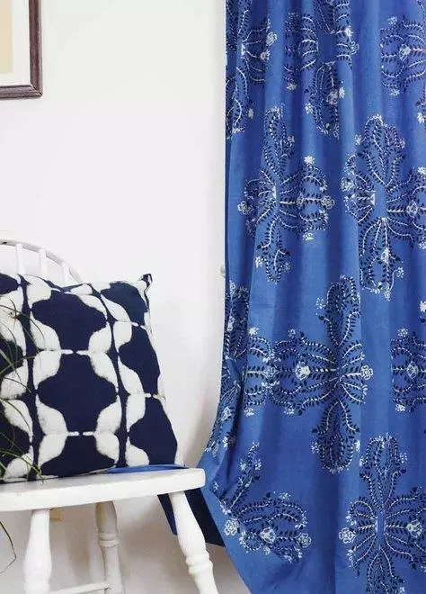 Ichcha Handcrafted Mumtaz Blue Curtain 5 Ichcha Handcrafted Mumtaz Blue Curtain