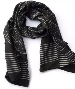 Ichcha Handcrafted Nimboo Black Scarf