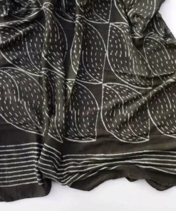 Ichcha Handcrafted Nimboo Black Scarf