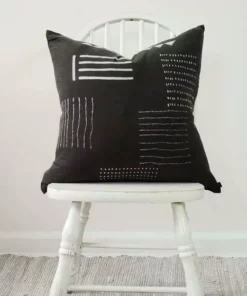 Ichcha Handcrafted Noir Throw Pillow Cover