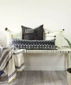 Ichcha Handcrafted Noir Throw Pillow Cover