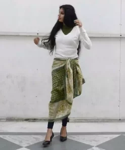 Ichcha Accessories Green Rose Scarf 12 Ichcha Accessories Green Rose Scarf