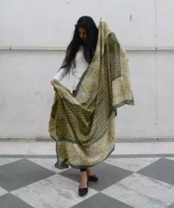 Ichcha Accessories Green Rose Scarf 13 Ichcha Accessories Green Rose Scarf