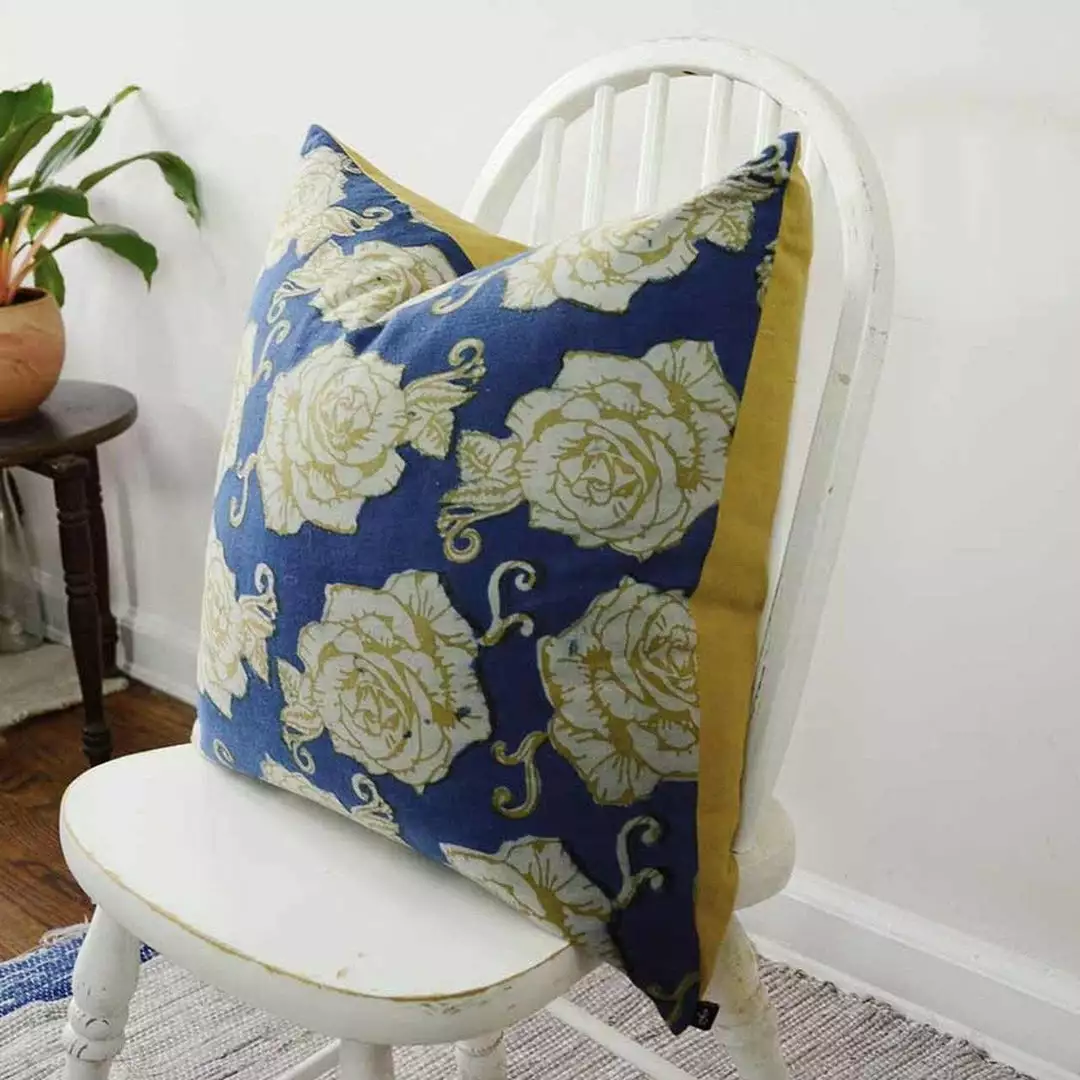 Ichcha Rose Throw Pillow Cover Handcrafted 2 Ichcha Rose Throw Pillow Cover Handcrafted