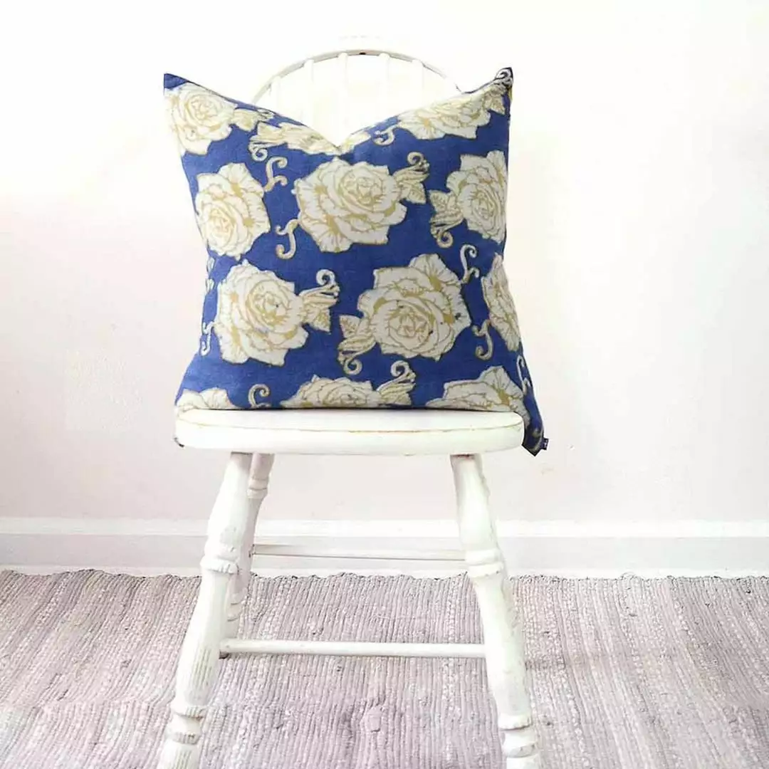 Ichcha Rose Throw Pillow Cover Handcrafted 1 Ichcha Rose Throw Pillow Cover Handcrafted