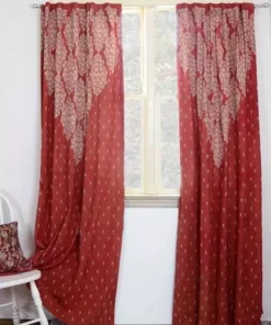 Ichcha Shanti Red Curtain Panel