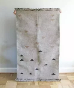 Ichcha Triangle Wool Dhurrie Rug