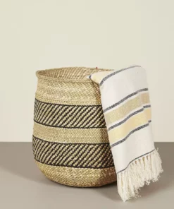 Mbare Best Sellers Iringa Baskets - Black Stripe