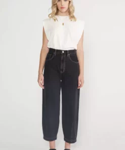 ÉTICA Iris Relaxed Taper Jeans - Obsidian