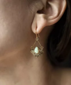 Iron Oxide Boundless Light Opal Earrings Jewelry