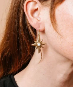 Iron Oxide Polaris Single-Star Earrings