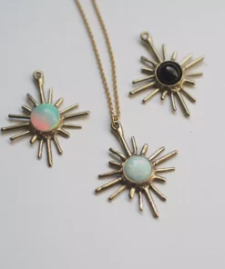 Iron Oxide Sunburst Choker Necklace Handcrafted