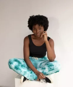 North Of West Julie Tie Dye Joggers - Atlantic