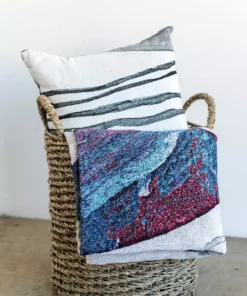 K-apostrophe Calma Upcycled Throw Blanket Home Goods