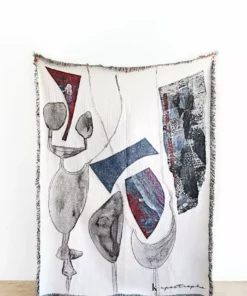 K-apostrophe Calma Upcycled Throw Blanket Home Goods