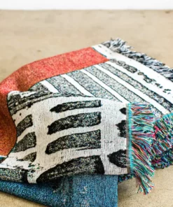 K-apostrophe Home Goods Hard Water Upcycled Throw Blanket