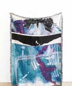 K-apostrophe Manchas + Marks Upcycled Throw Blanket