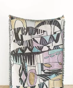 K-apostrophe Miro Upcycled Throw Blanket Home Goods