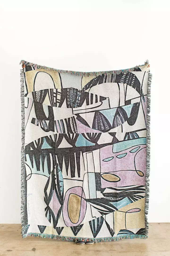 K-apostrophe Miro Upcycled Throw Blanket Home Goods 1 K-apostrophe Miro Upcycled Throw Blanket Home Goods