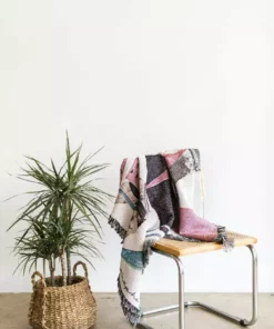 K-apostrophe Practicing Restraint Upcycled Throw Blanket Home Goods