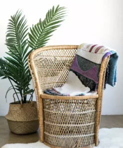 K-apostrophe Residual Upcycled Throw Blanket