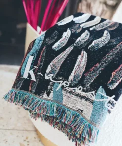 K-apostrophe Santa Ana Winds Upcycled Throw Blanket
