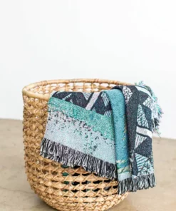 K-apostrophe Tiebele Upcycled Woven Throw Blanket