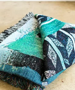 K-apostrophe Tiebele Upcycled Woven Throw Blanket 5 K-apostrophe Tiebele Upcycled Woven Throw Blanket