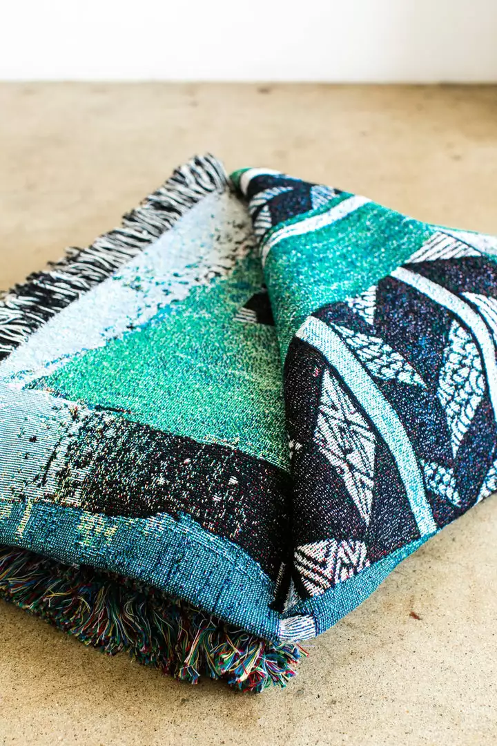 K-apostrophe Tiebele Upcycled Woven Throw Blanket 3 K-apostrophe Tiebele Upcycled Woven Throw Blanket