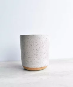 Katie Mudd Simple Speckled Stoneware Sipper Set - White