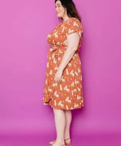 Mata Traders Katie Orchid Tigress Wrap Dress