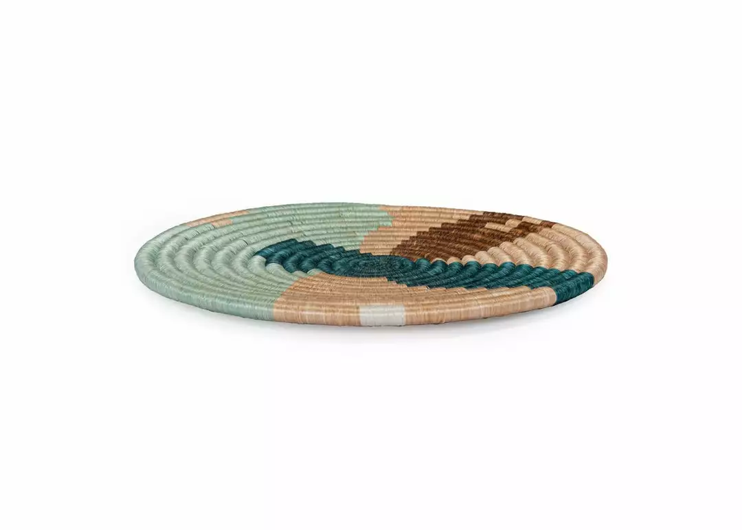 KAZI Abstract Apricot + Seafoam Hot Pad Home Goods 2 KAZI Abstract Apricot + Seafoam Hot Pad Home Goods