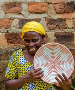 KAZI Medium Apricot Hope Round Basket