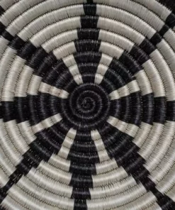 KAZI Home Goods Medium Black Hope Round Basket 10 KAZI Home Goods Medium Black Hope Round Basket