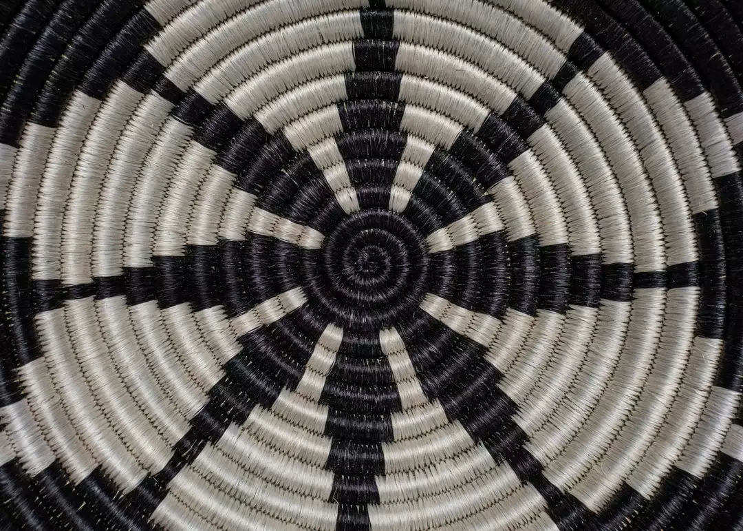 KAZI Home Goods Medium Black Hope Round Basket 5 KAZI Home Goods Medium Black Hope Round Basket