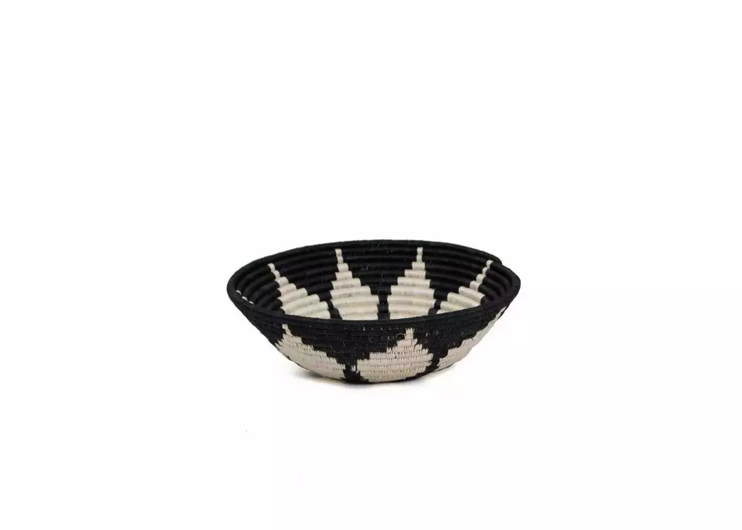KAZI Home Goods Medium Black Hope Round Basket 4 KAZI Home Goods Medium Black Hope Round Basket